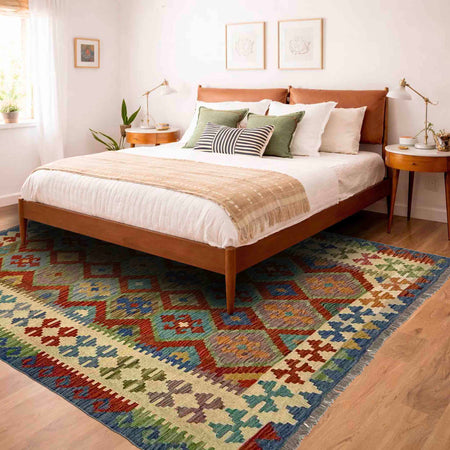 Handmade Vegetable Kilim 5' 11" x 8' 0" (ft) - No. Y39479