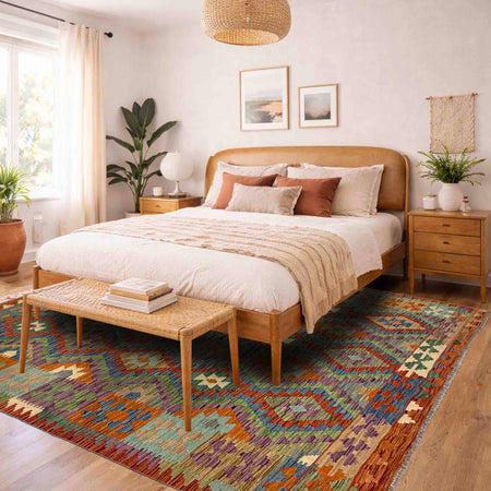 Handmade Vegetable Kelim 5' 9" x 8' 1" (ft) - No. Y39480