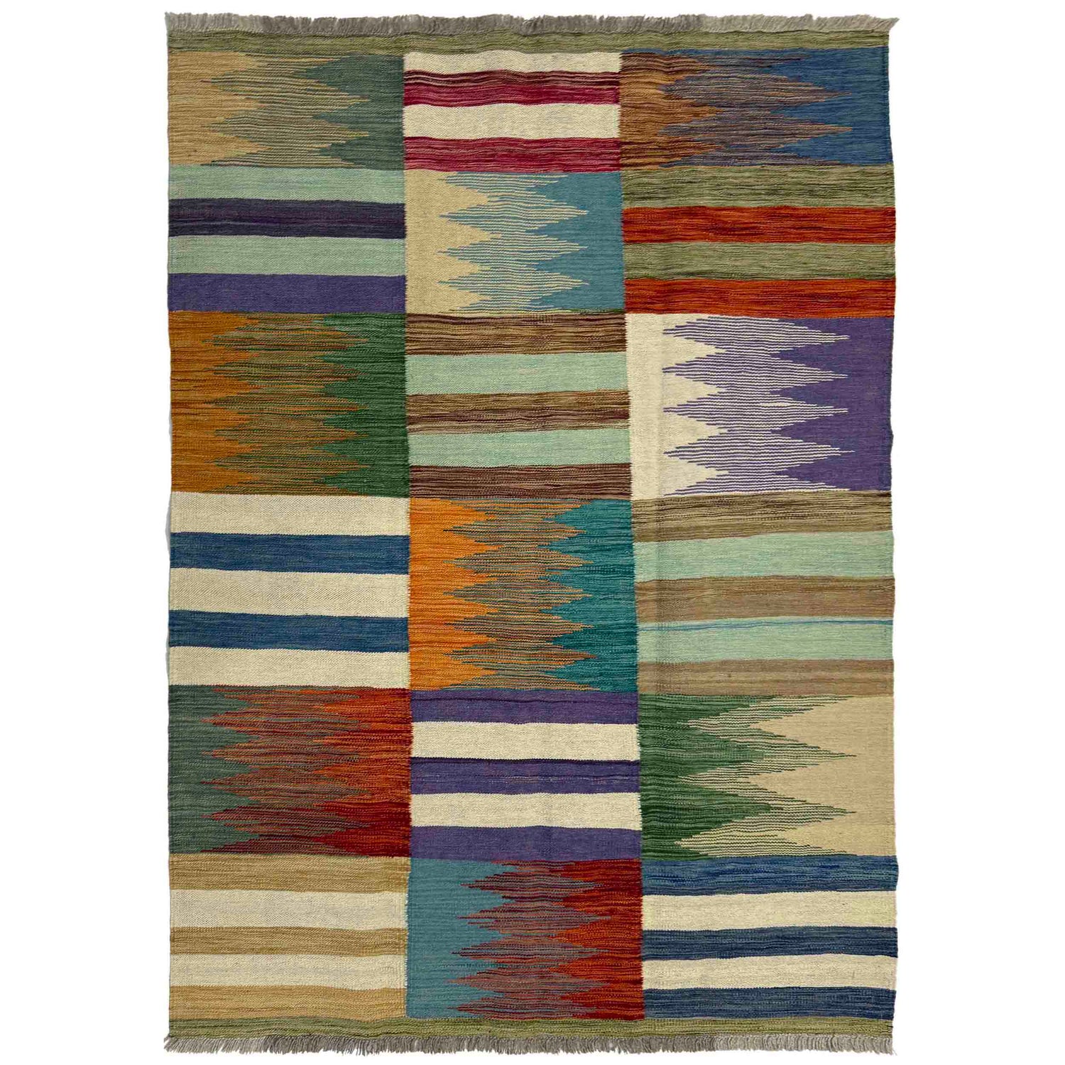 Handmade Vegetable Kelim 4' 0" x 6' 0" (ft) - No. Y39487