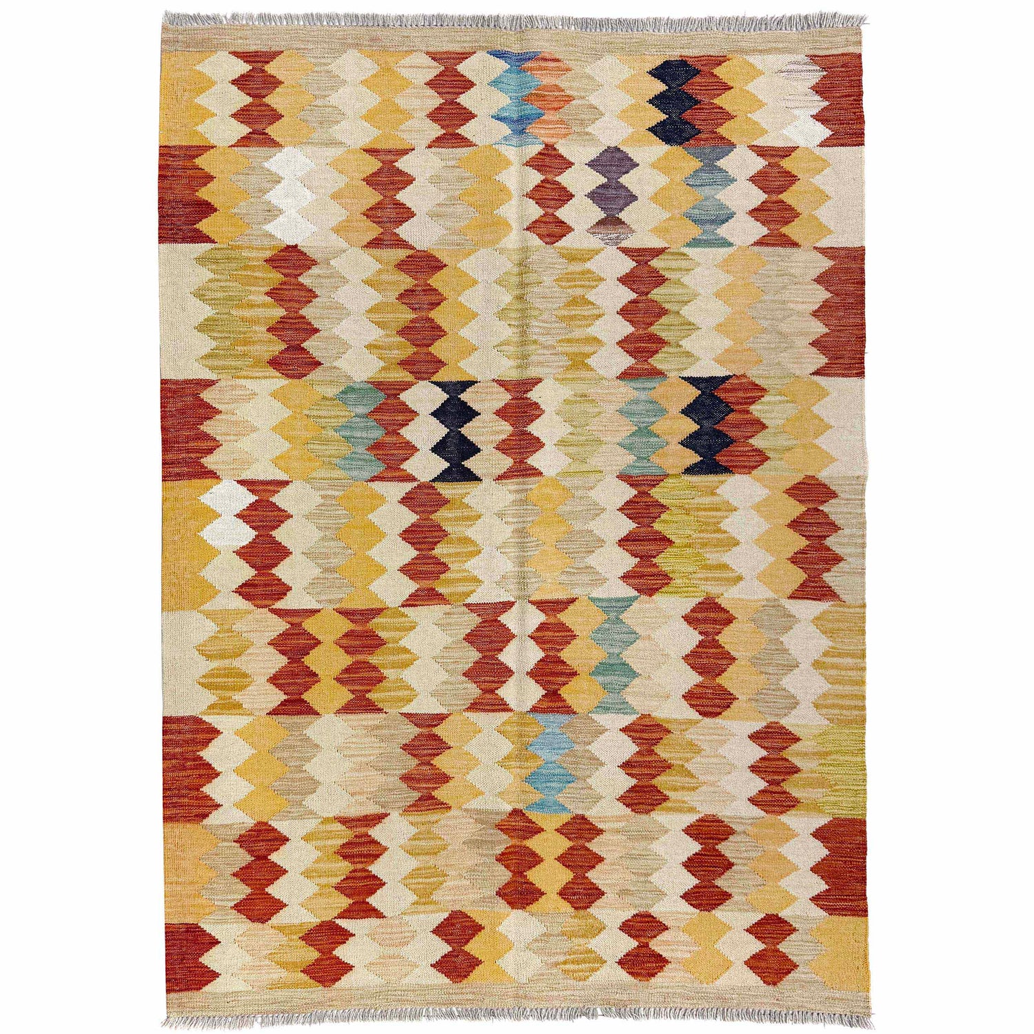Handmade Vegetable Kilim 4' 2" x 5' 10" (ft) - No. Y39496