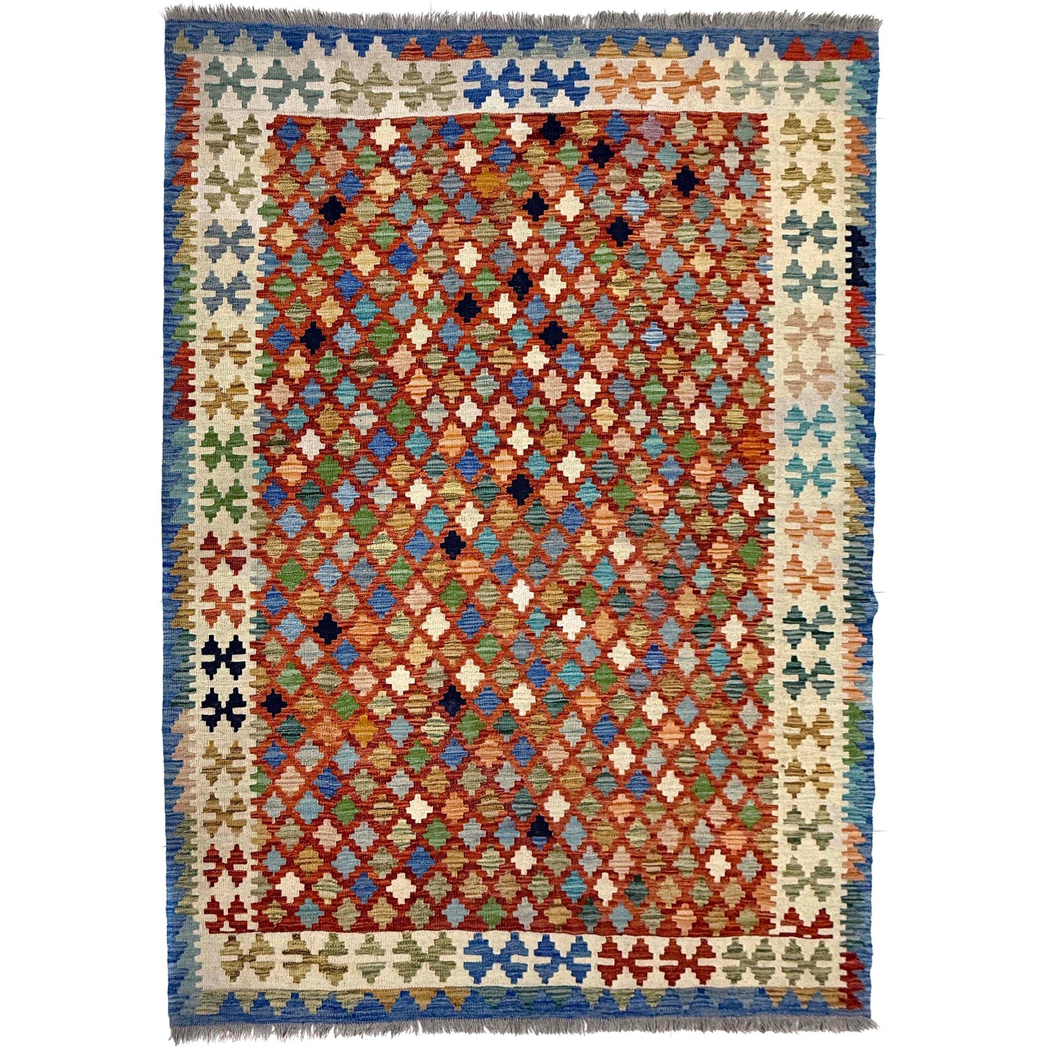 Handmade Vegetable Kilim 5' 10" x 8' 1" (ft) - No. Y39501