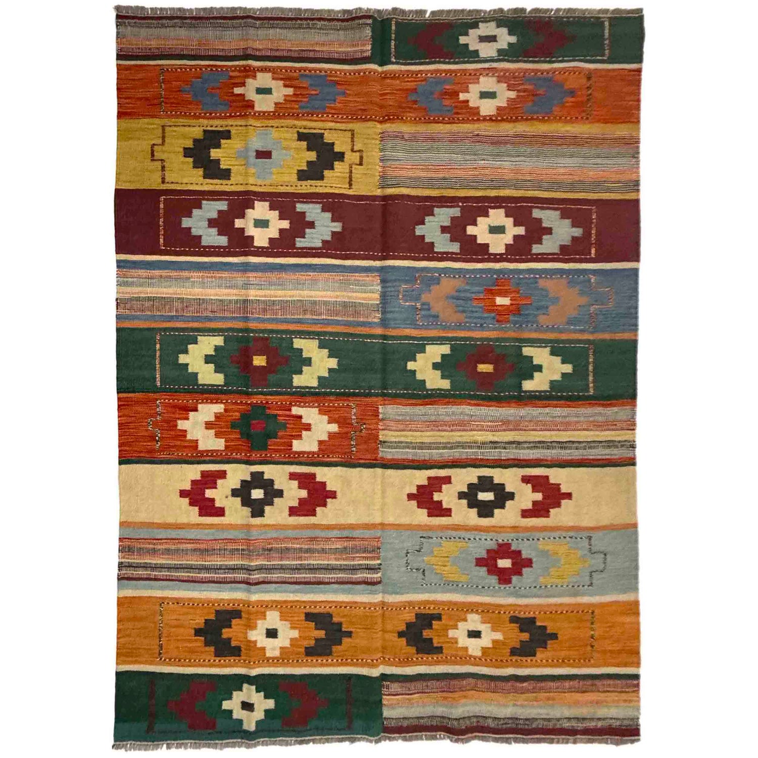 Handmade Vegetable Kilim 5' 9" x 8' 0" (ft) - No. Y39516