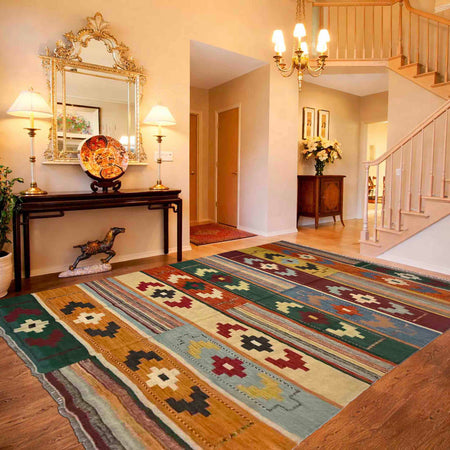 Handmade Vegetable Kilim 5' 9" x 8' 0" (ft) - No. Y39516