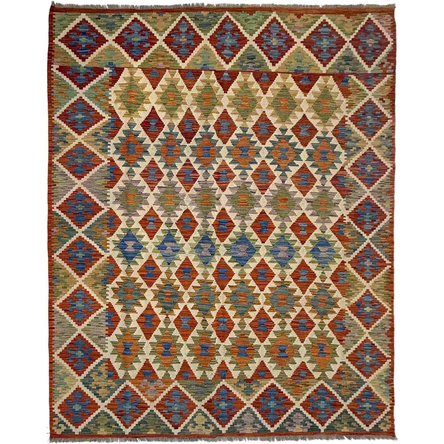 Handmade Vegetable Kilim 5' 9" x 8' 2" (ft) - No. Y39522