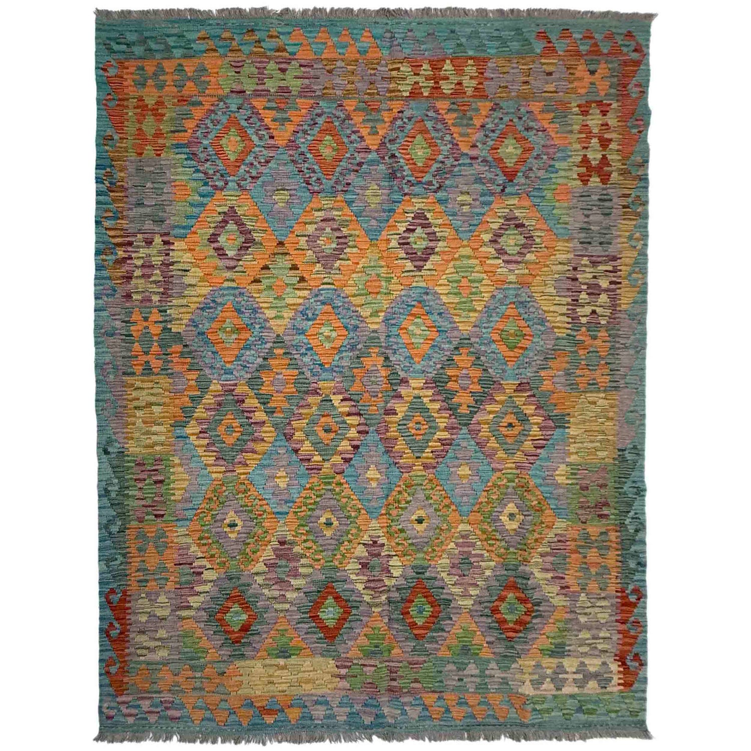 Handmade Vegetable Kilim 5' 10" x 8' 1" (ft) - No. Y39526