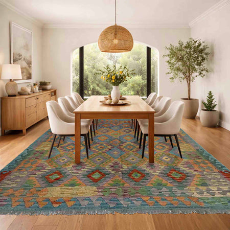 Handmade Vegetable Kilim 5' 10" x 8' 1" (ft) - No. Y39526