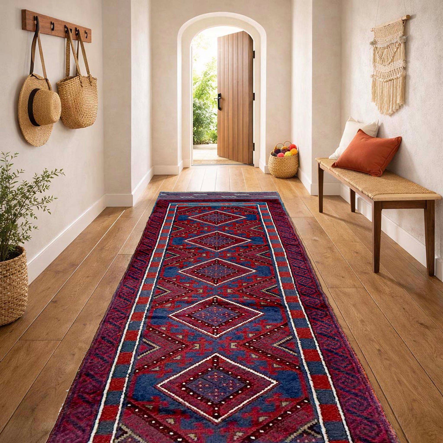Red Color Mashwani Short Runner 2' 2" x 7' 11" (ft) - No. Y39529