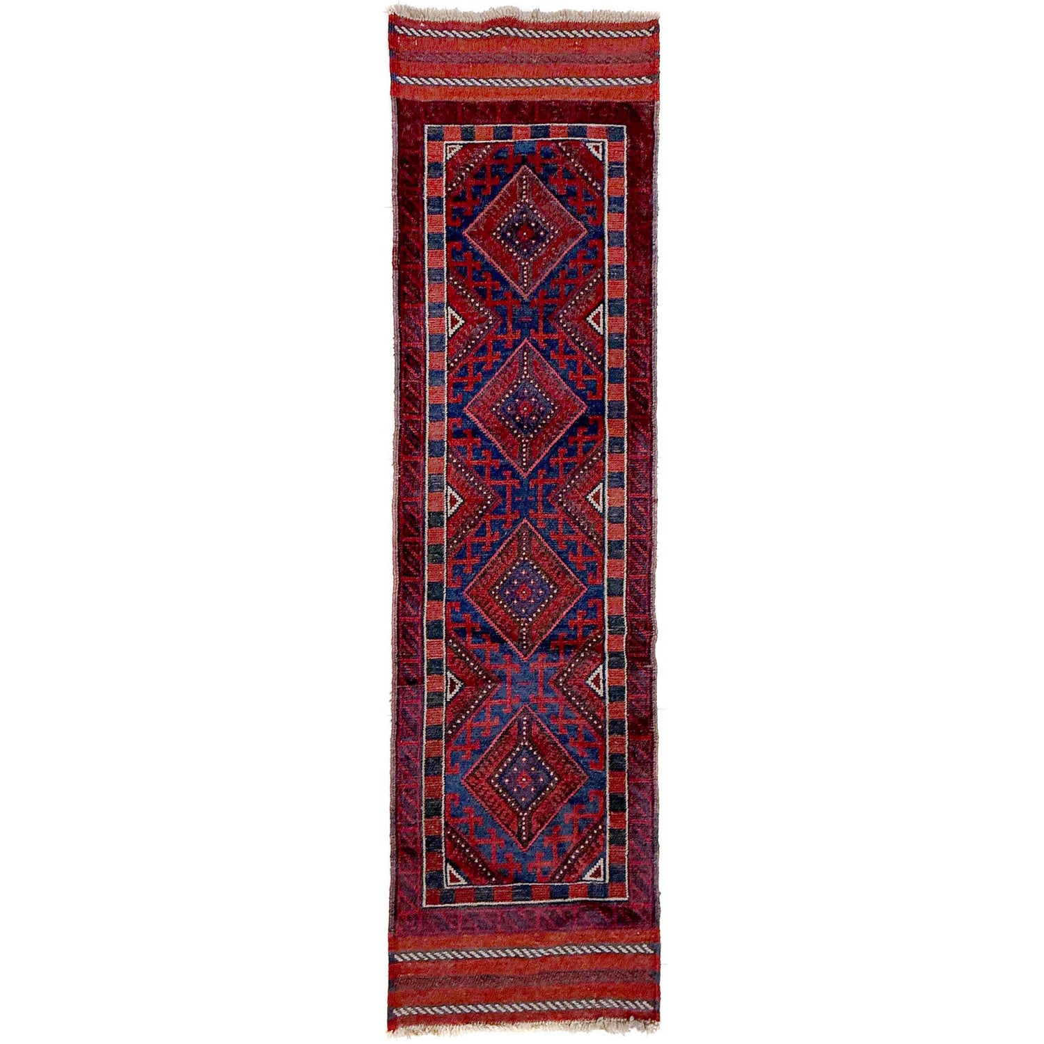 Red Color Mashwani Short Runner 2' 2" x 7' 9" (ft) - No. Y39530