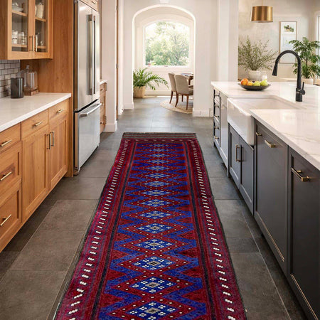 Red Color Mashwani Short Runner 1' 11" x 8' 3" (ft) - No. Y39533