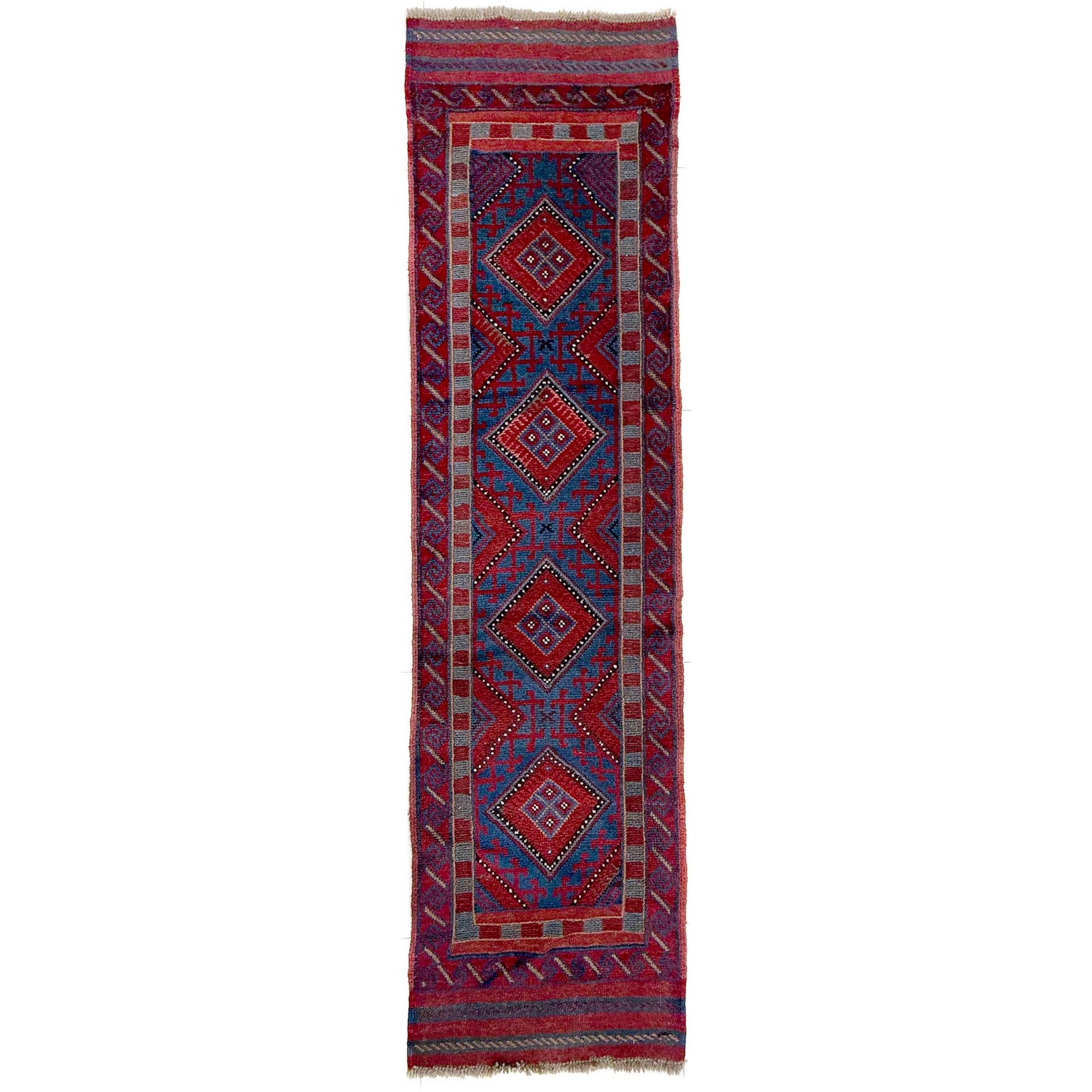 Red Color Mashwani Short Runner 2' 2" x 8' 0" (ft) - No. Y39536