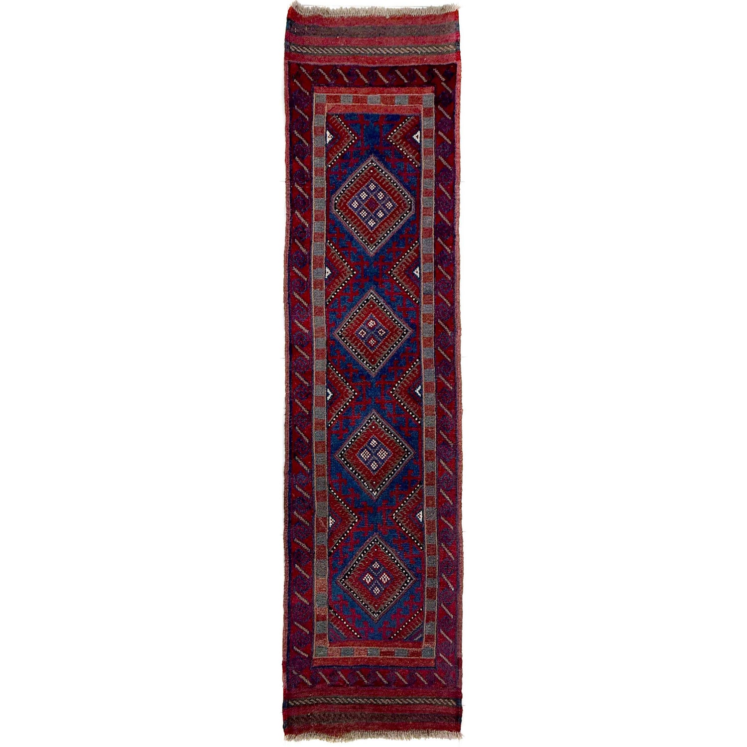 Red Color Mashwani Short Runner 2' 0" x 8' 0" (ft) - No. Y39541