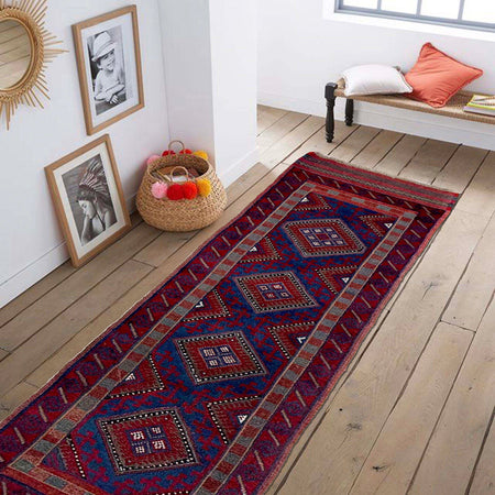 Red Color Mashwani Short Runner 2' 0" x 8' 0" (ft) - No. Y39541