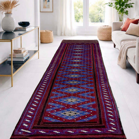 Blue Color Mashwani Short Runner 1' 11" x 8' 5" (ft) - No. Y39542