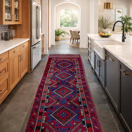 Red Color Mashwani Short Runner 1' 10" x 7' 11" (ft) - No. Y39544