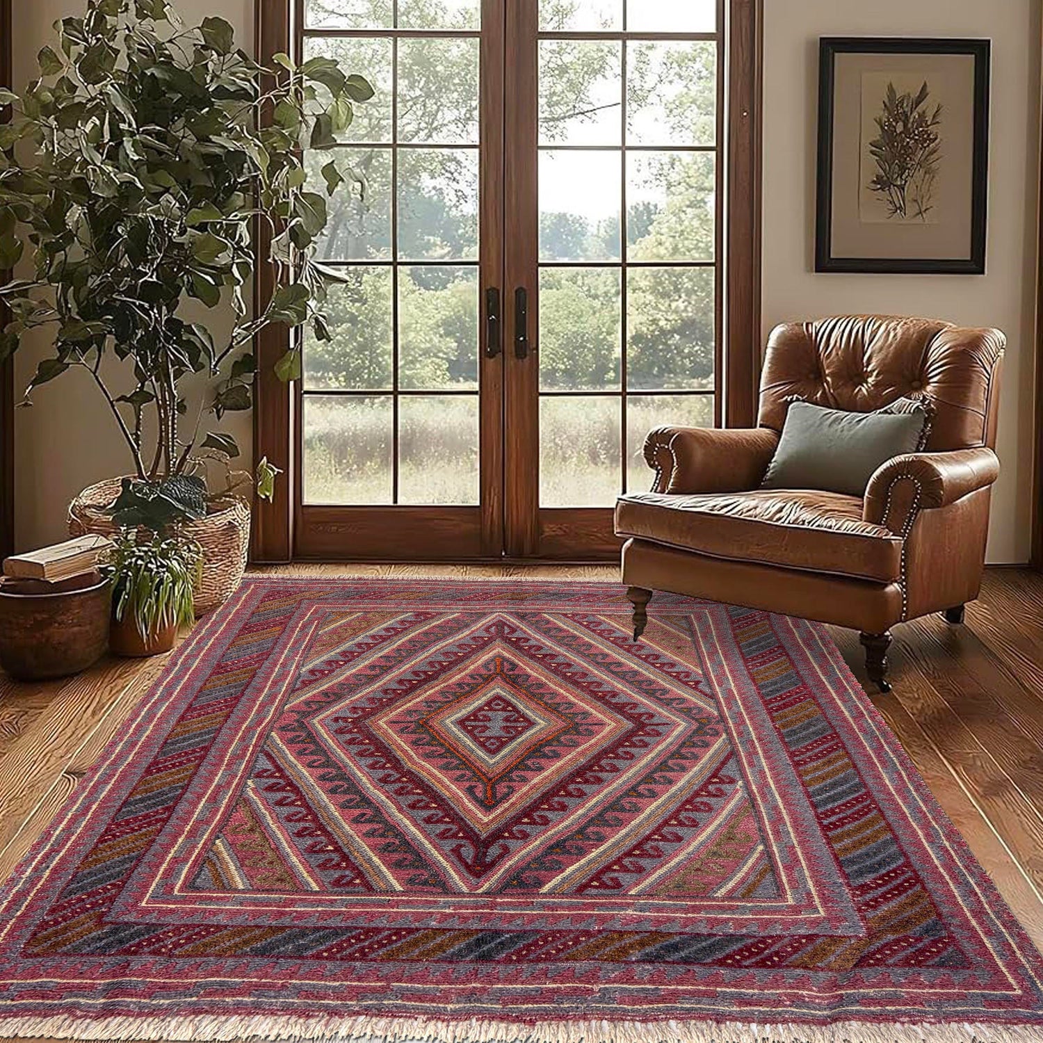 Small Square Rug 3' 8" x 4' 2" (ft) - No. Y39548