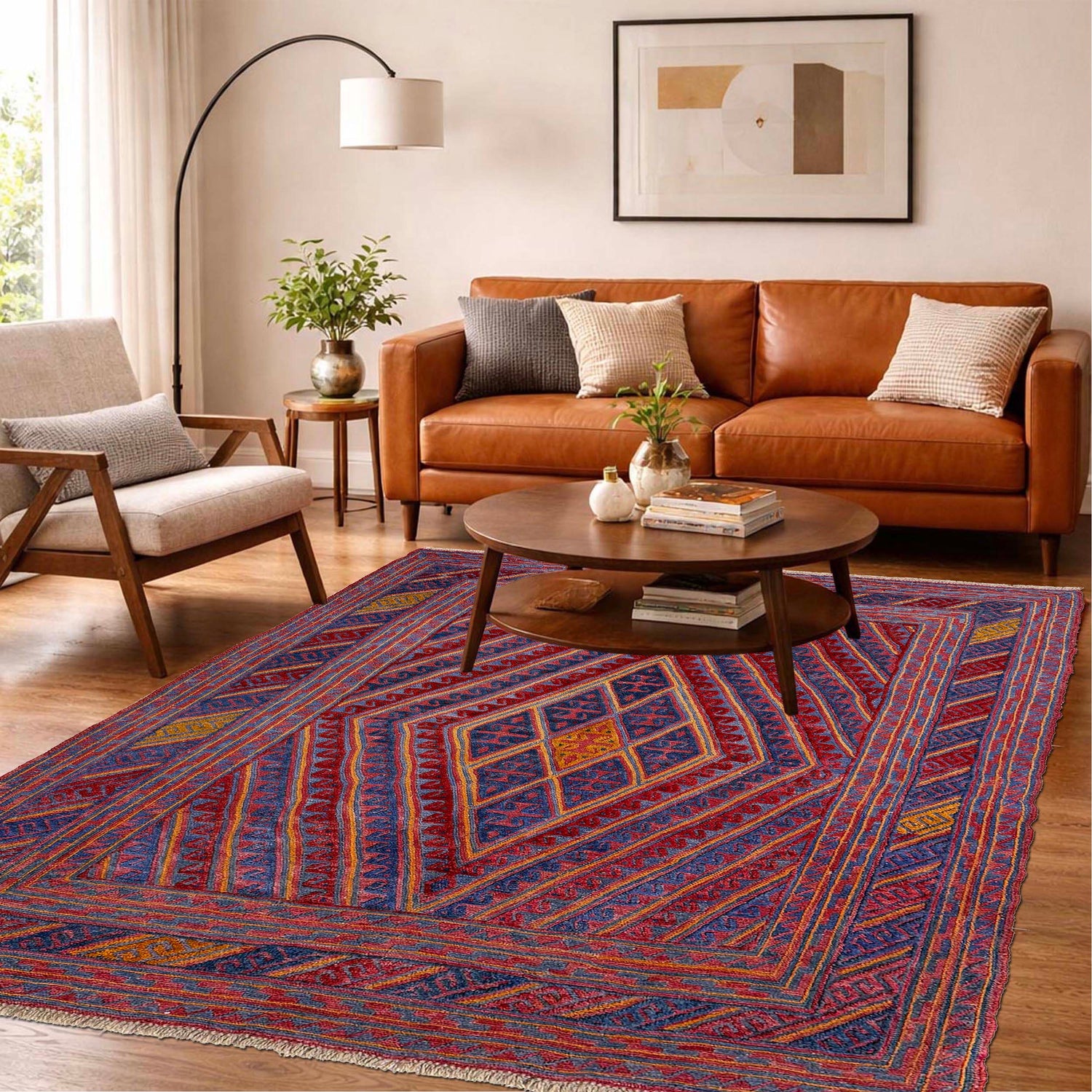 Red Mashwani Carpet 5' 2" x 6' 0" (ft) - No. Y39553