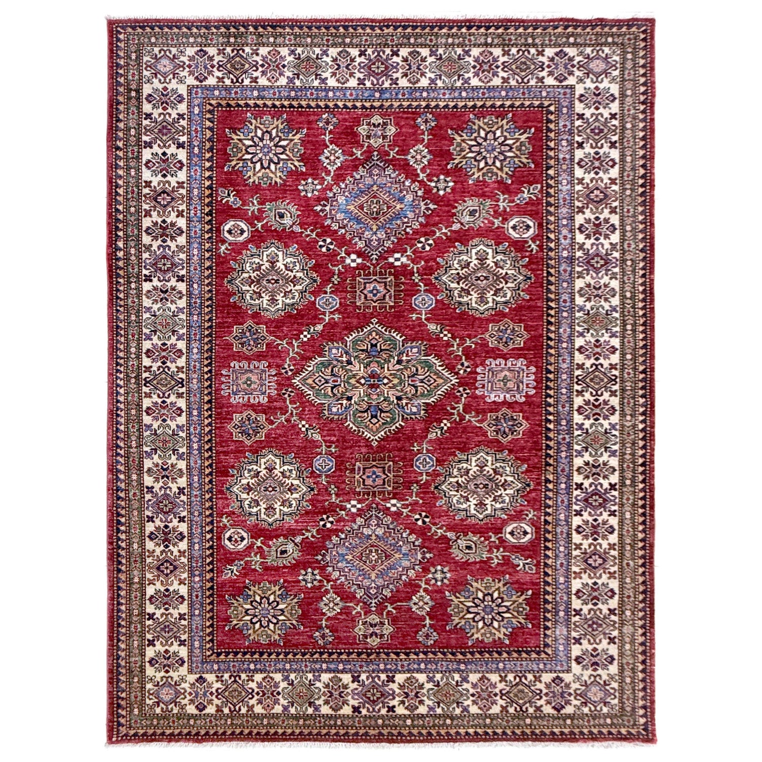 Premium Quality Kazak Rug 5' 7" x 7' 8" (ft) - No. Y39560