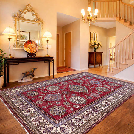 Premium Quality Kazak Rug 5' 7" x 7' 8" (ft) - No. Y39560