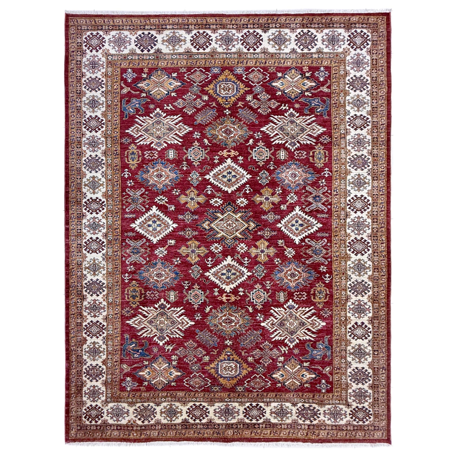 Red Color Handmade Kazak Rug 6' 11" x 10' 1" (ft) - No. Y39561