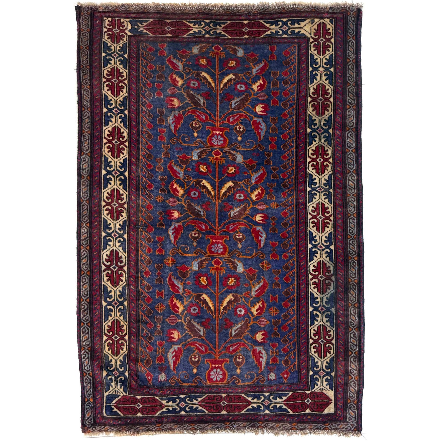 Hand Knotted Baluchi Rug 3' 3" x 4' 9" (ft) -No Y39564