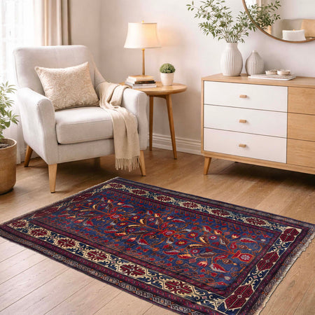 Hand Knotted Baluchi Rug 3' 3" x 4' 9" (ft) -No Y39564