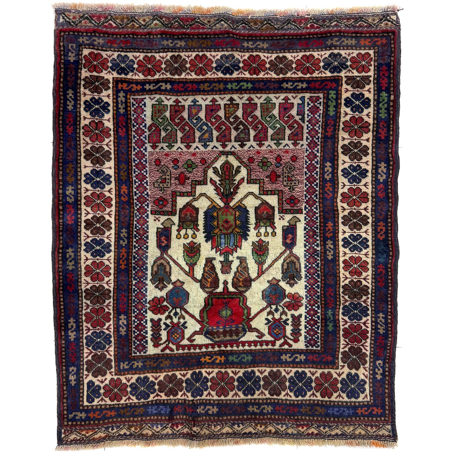 Handmade Balochi Rug 3' 4" x 4' 2" (ft) - No. Y39565