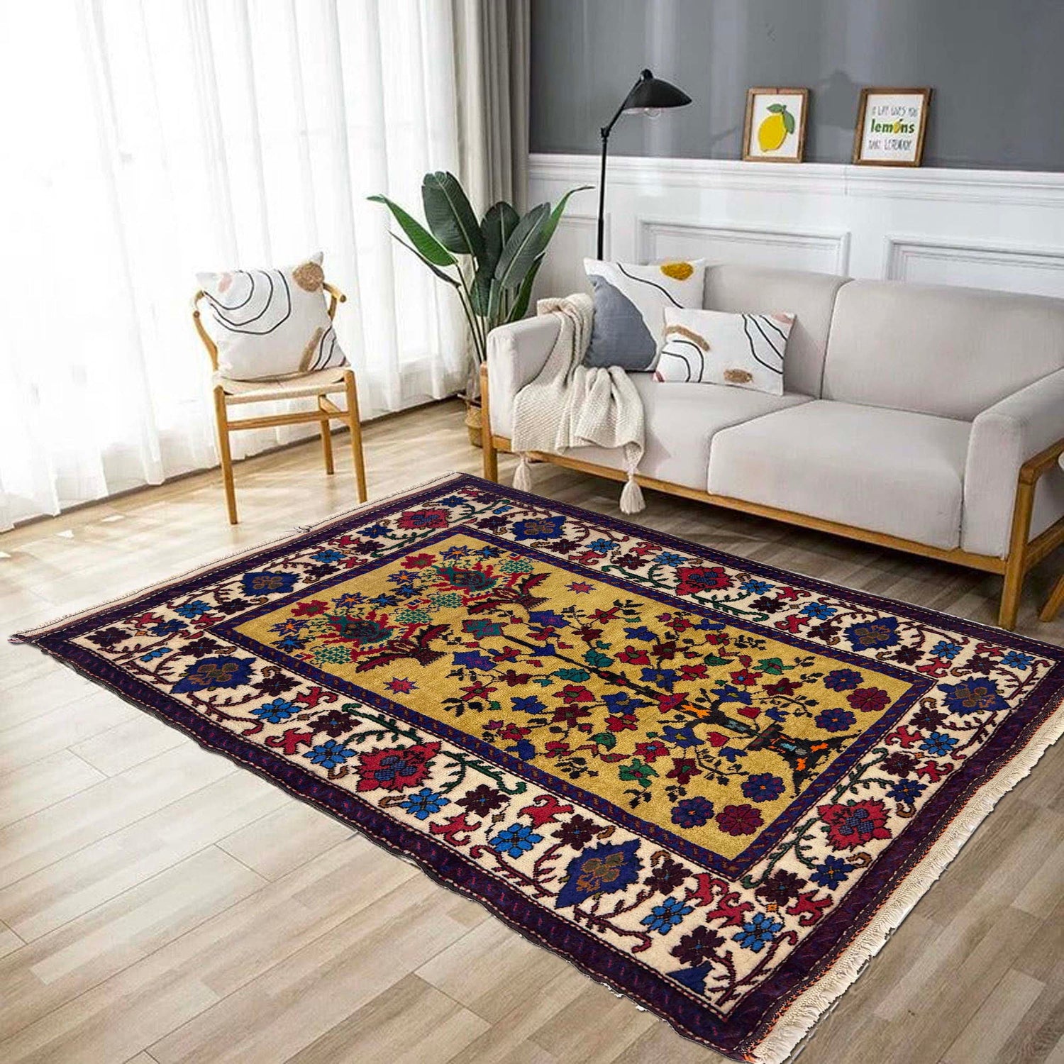 Handmade Balochi Rug 3' 1" x 4' 4" (ft) - No. Y39566