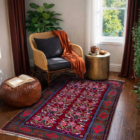 Hand Knotted Baluchi Rug 3' 3" x 5' 6" (ft) -No Y39571