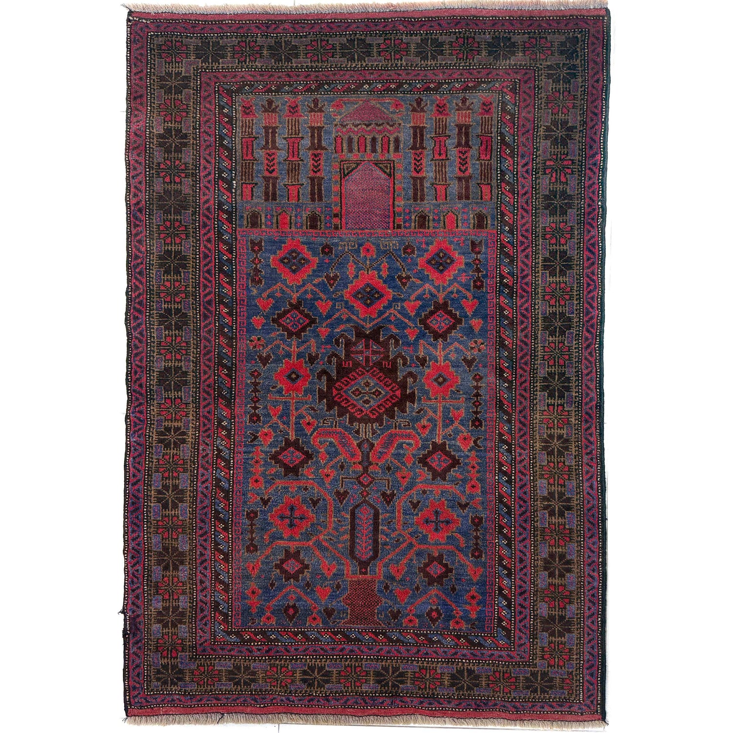 Handmade Prayer Carpet 2' 11" x 4' 5" (ft) - No. Y39573