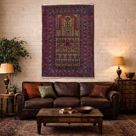Islamic Prayer Rug 2' 11" x 3' 9" (ft) - No. Y39577
