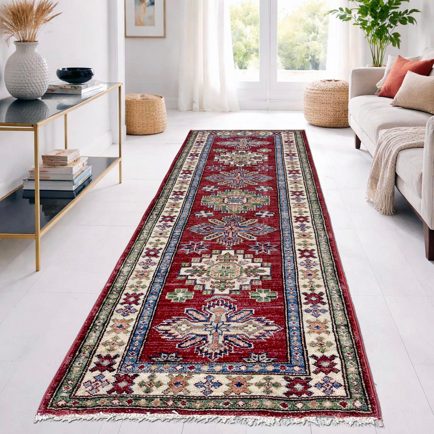 Luxury Kazak Qaleen Runner 1' 11" x 5' 9" (ft) - No. Y39596