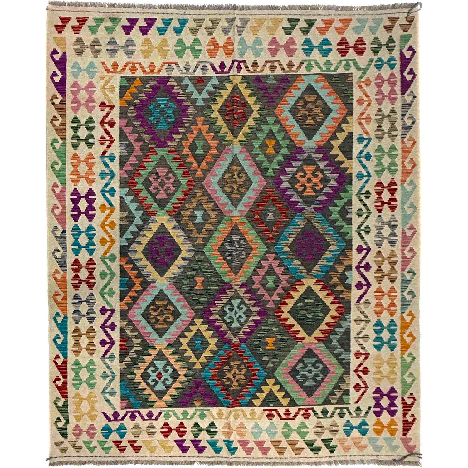 Handmade Vegetable Kilim 5' 11" x 8' 0" (ft) - No. Y39633