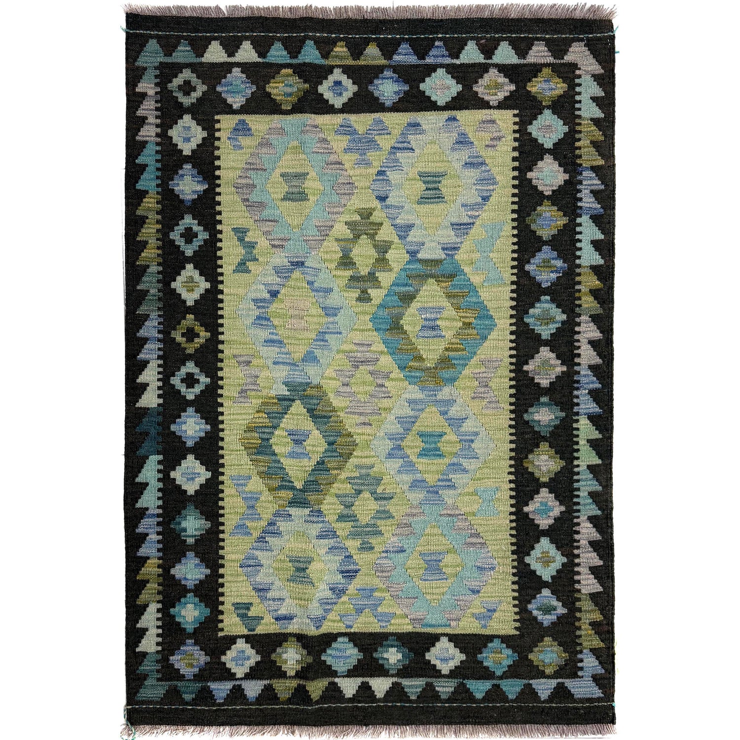 Handmade Vegetable Kelim 3' 5" x 4' 10" (ft) - No. Y39675