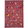 Red Color Embroidery Flatweave Kelim 5' 0" x 7' 9" (ft) - No. Y39705