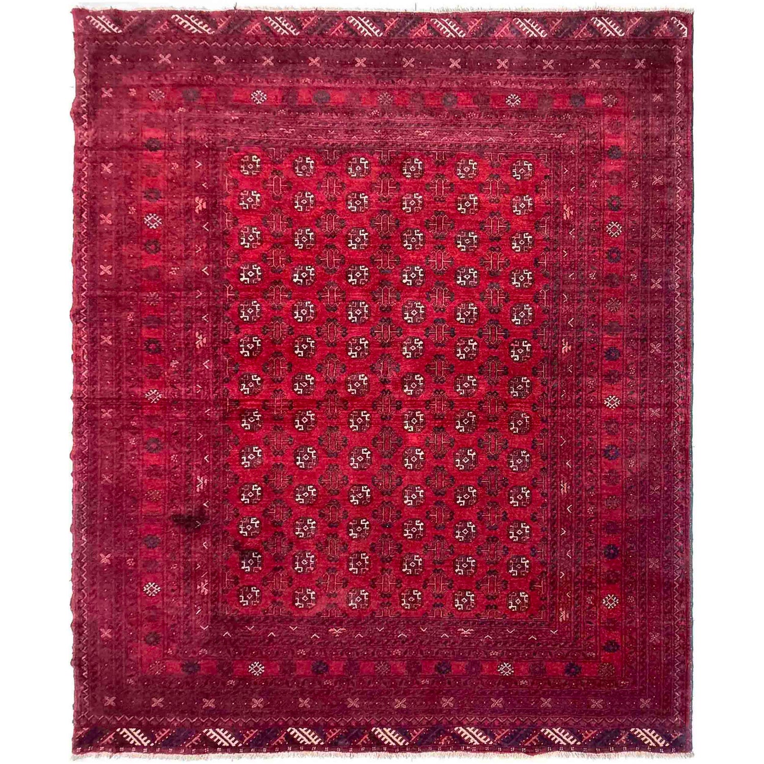 Hand Knotted Bokhara Wool Carpet 6' 7" x 8' 3" (ft) - No. Y39870