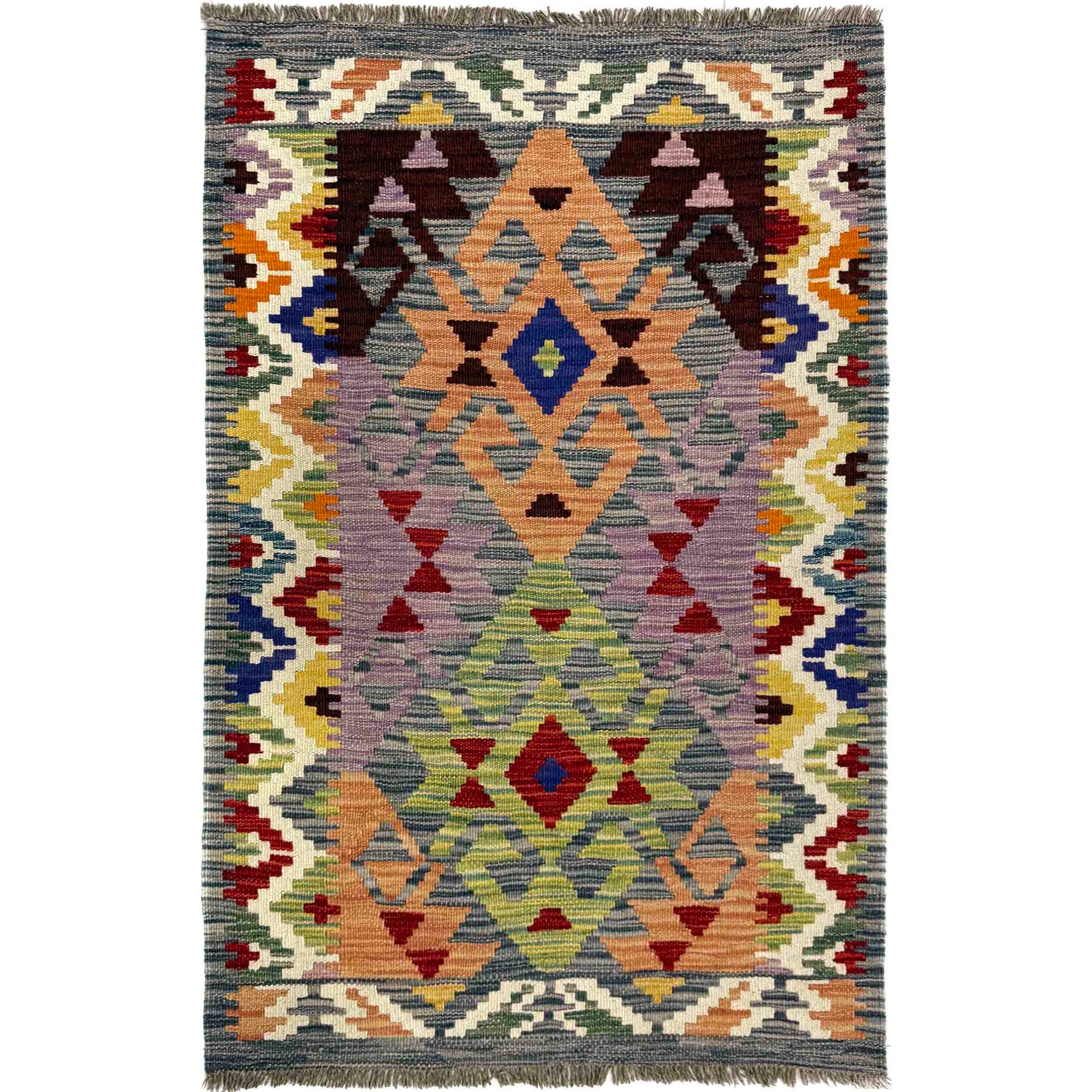 Handmade Vegetable Kilim 2' 8" x 3' 11" (ft) - No. Y39927