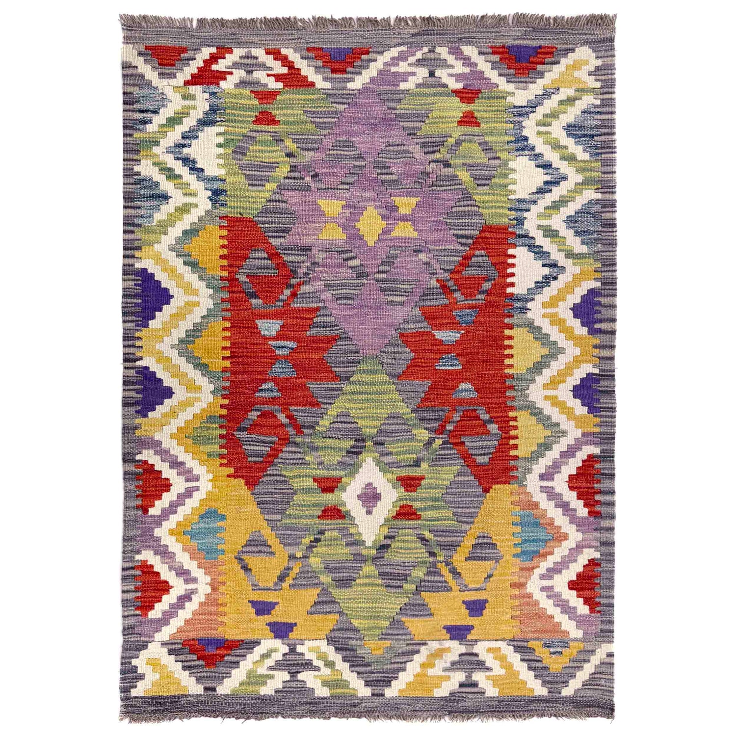 Handmade Vegetable Kelim 2' 9" x 4' 4" (ft) - No. Y39928