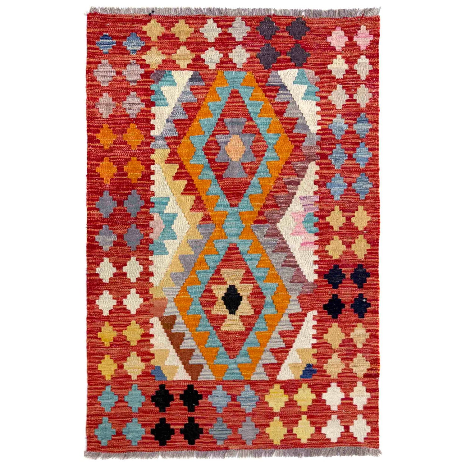 Handmade Vegetable Kilim 2' 9" x 4' 1" (ft) - No. Y39929
