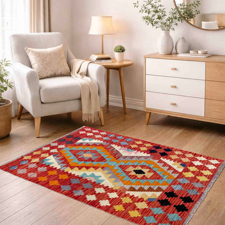 Handmade Vegetable Kilim 2' 9" x 4' 1" (ft) - No. Y39929
