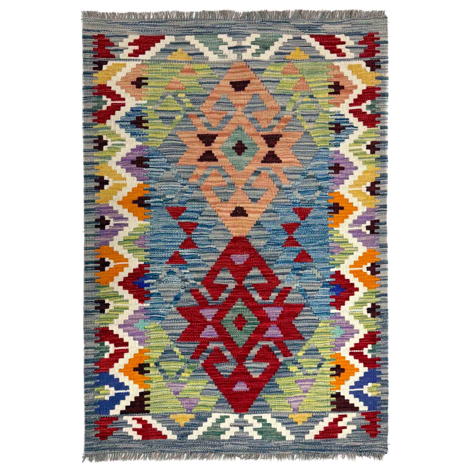 Handmade Vegetable Kilim 2' 7" x 3' 11" (ft) - No. Y39931