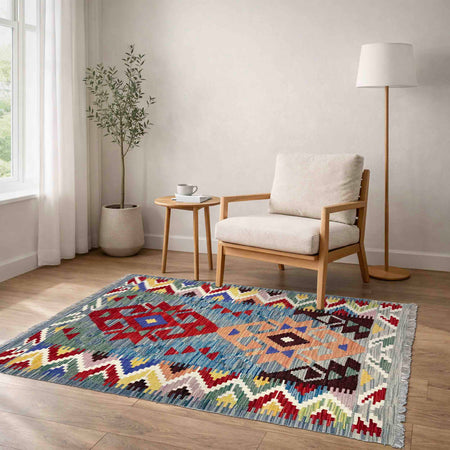 Handmade Vegetable Kilim 2' 7" x 4' 1" (ft) - No. Y39932