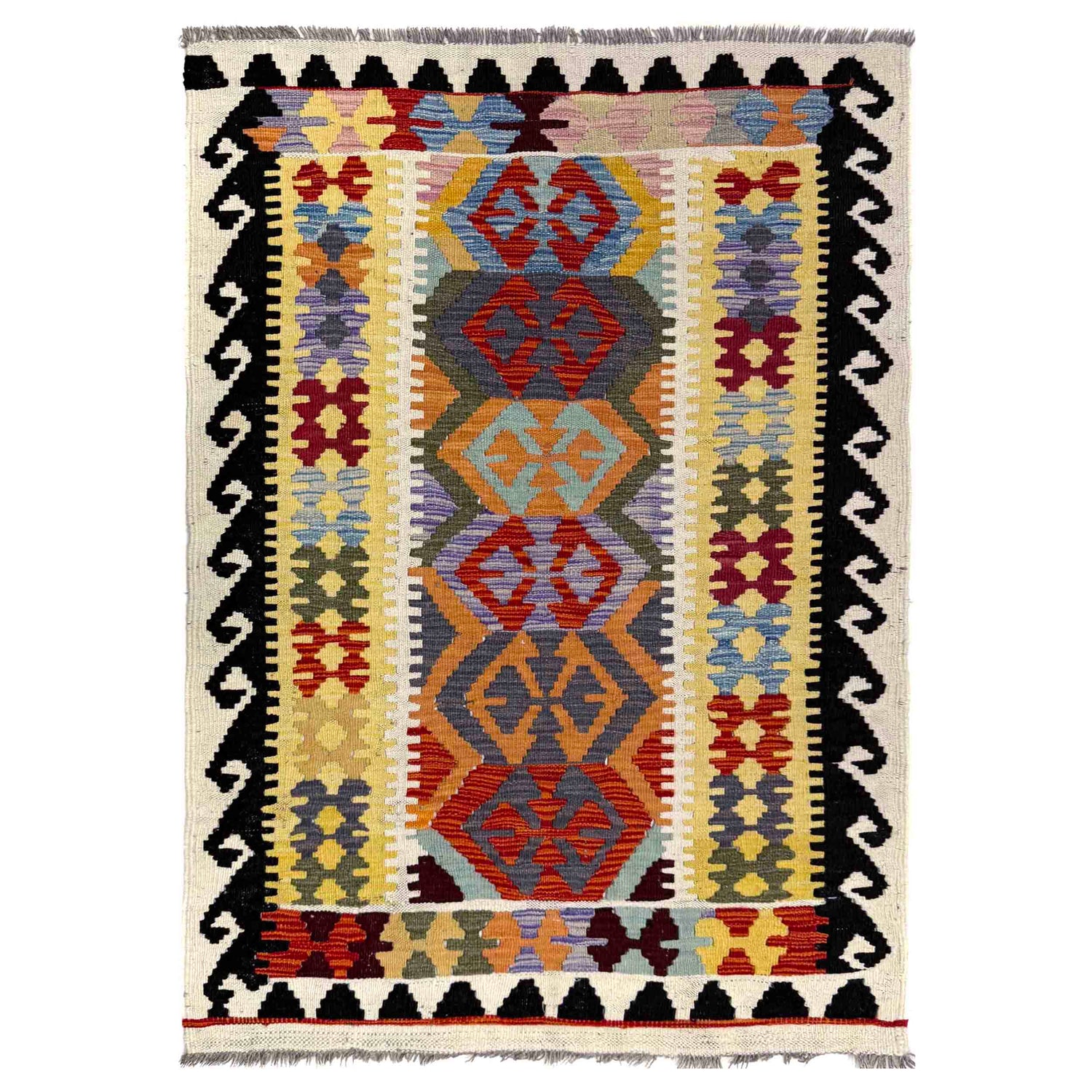 Handmade Vegetable Kilim 3' 6" x 4' 10" (ft) - No. Y39941