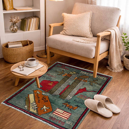 Hand Knotted War Rug 1' 11" x 2' 7" (ft) - No. Y39944