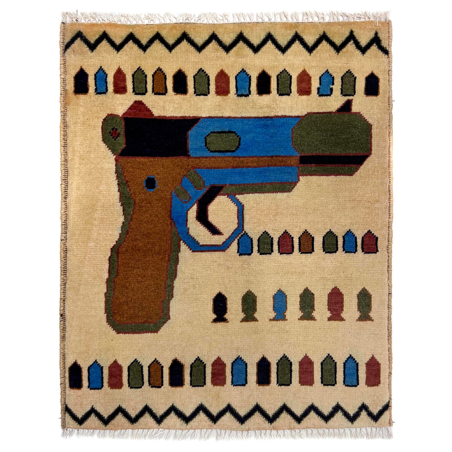 Hand Knotted War Rug 2' 0" x 2' 6" (ft) - No. Y39949