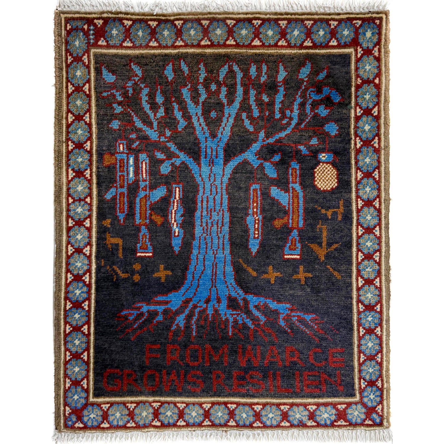 Hand Knotted War Rug 1' 11" x 2' 6" (ft) - No. Y39951