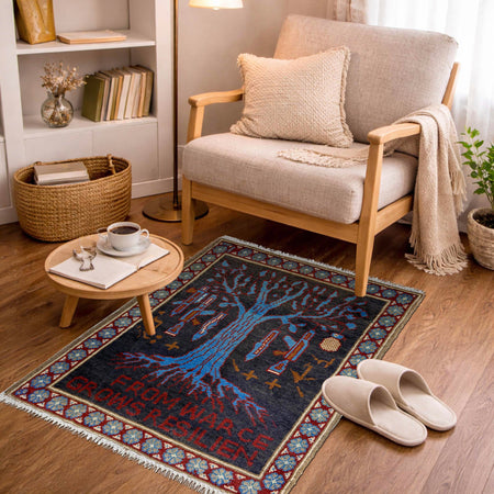 Hand Knotted War Rug 1' 11" x 2' 6" (ft) - No. Y39951
