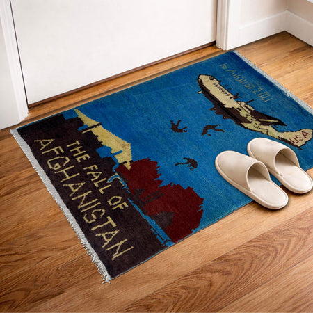Blue War Rug 2' 0" x 2' 4" (ft) - No. Y39956