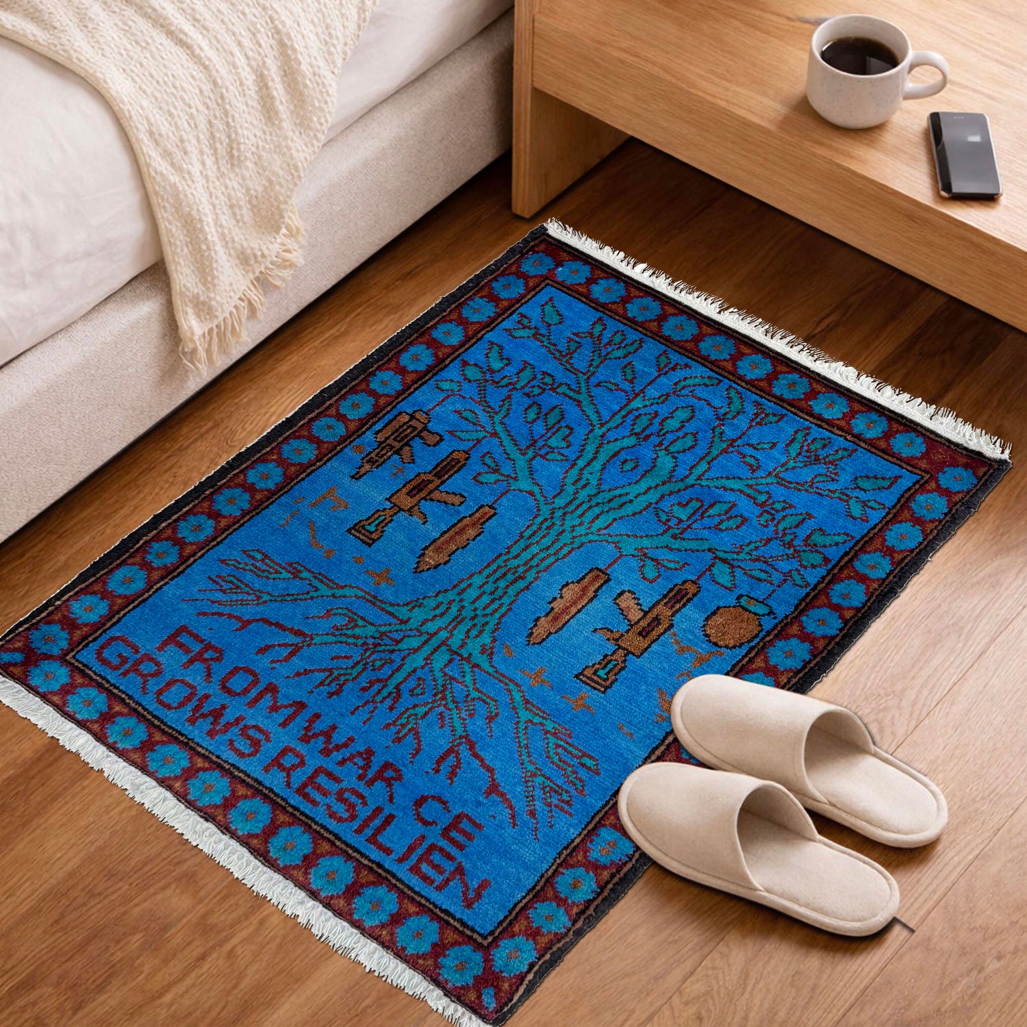 Blue Color War Rug 2' 0" x 2' 6" (ft) - No. Y39957