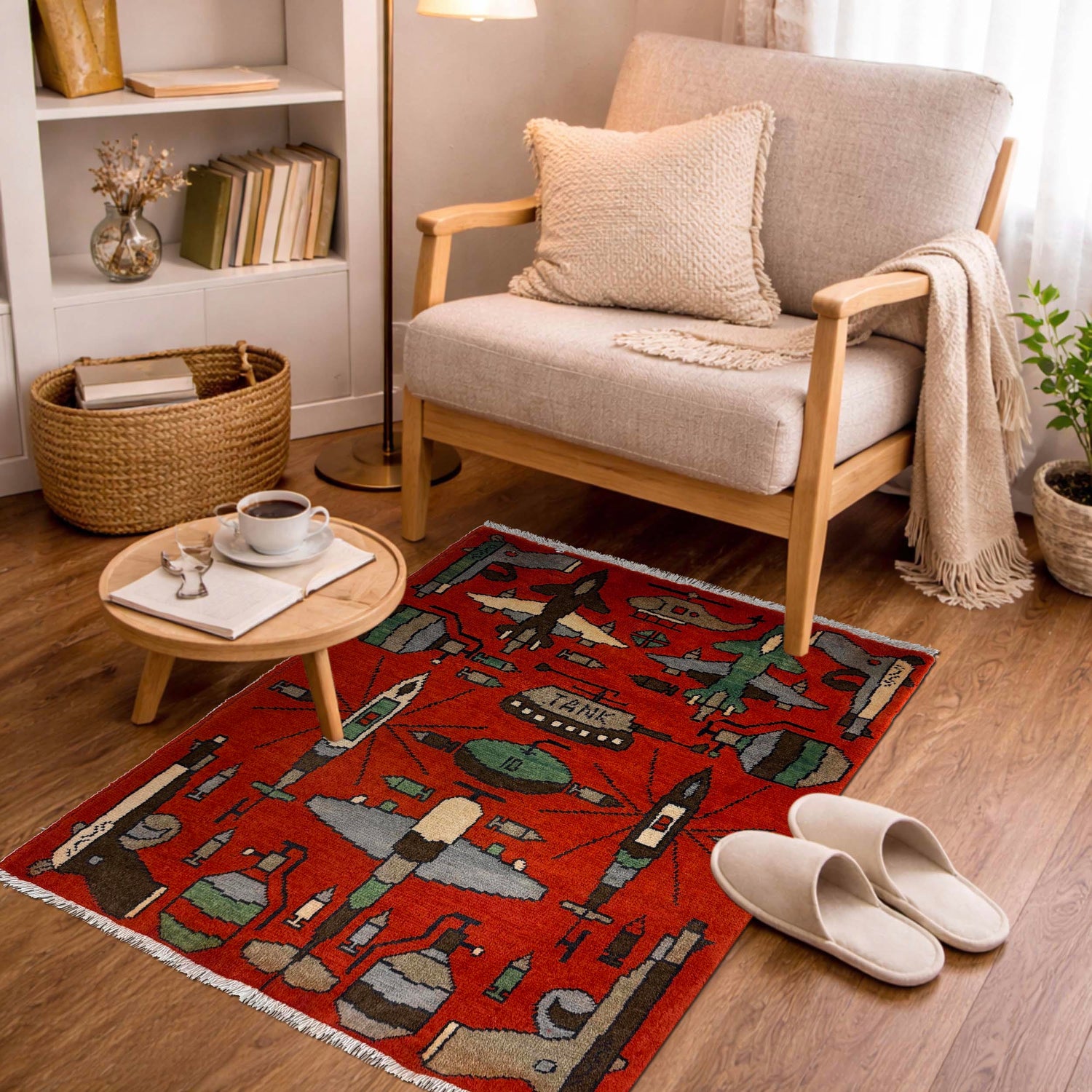 Hand Knotted War Rug 2' 0" x 2' 9" (ft) - No. Y39958