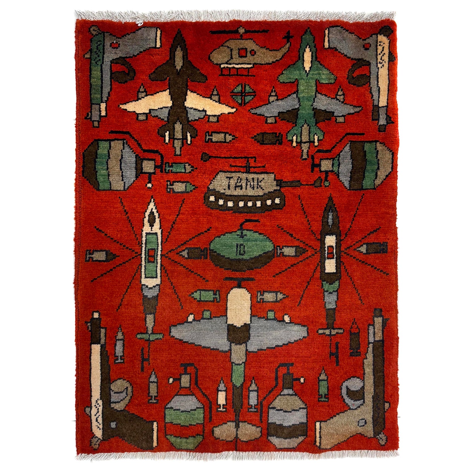 Hand Knotted War Rug 2' 0" x 2' 9" (ft) - No. Y39958